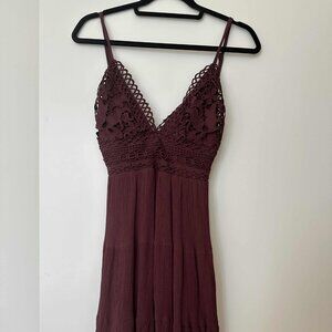 Burgundy Strappy Dress